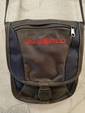 Grey And Blue Shoulder Bag  with Red Uniworld Logo